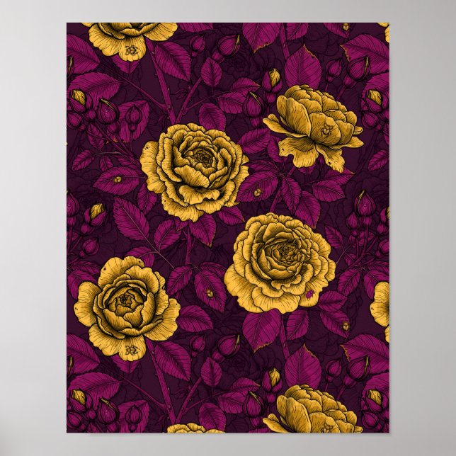 Yellow roses poster (Front)