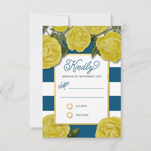 Yellow Roses Response Card (Front)