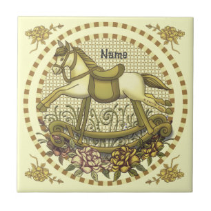 Yellow Roses Rocking Horse tile