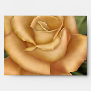 Yellow Roses Rose Botanical Country Rustic Wood Envelope