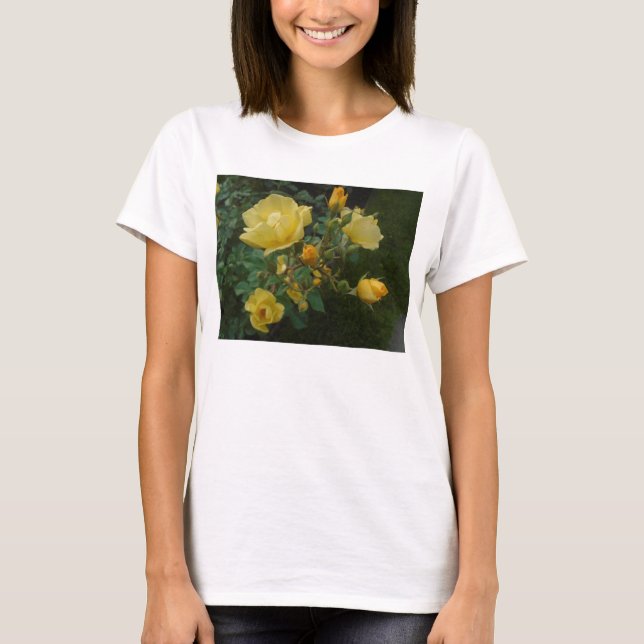 yellow roses rustic floral boho women tank top (Front)