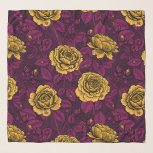 Yellow roses scarf