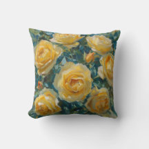 Yellow Roses Summer Flowers Painting