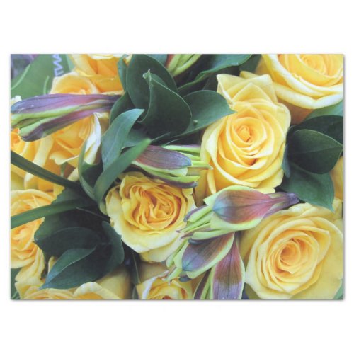 Yellow Roses Tissue Paper