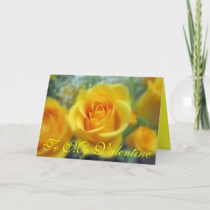 YELLOW ROSES TO MY VALENTINE - VALENTINE CARDS