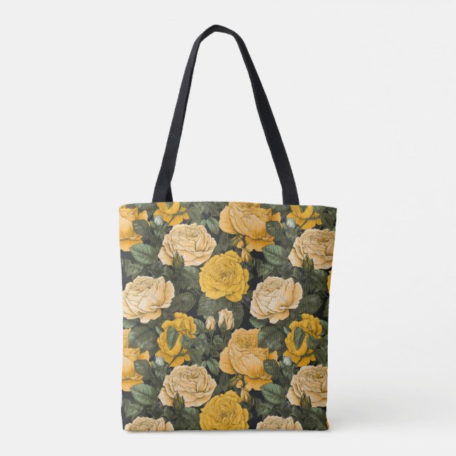 Yellow Roses Tote Bag (Back)