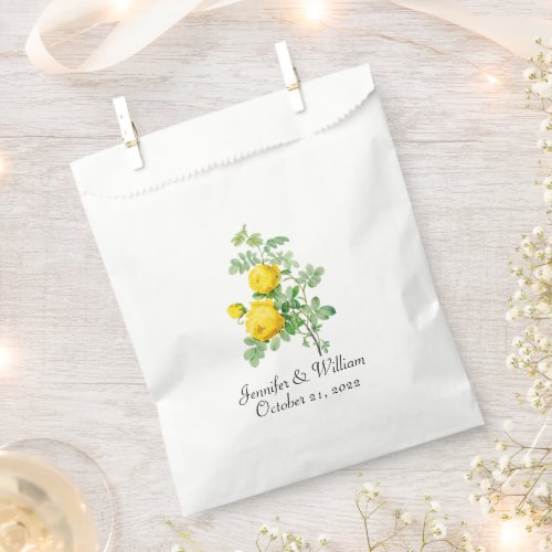 Yellow Roses Wedding Favor Bag