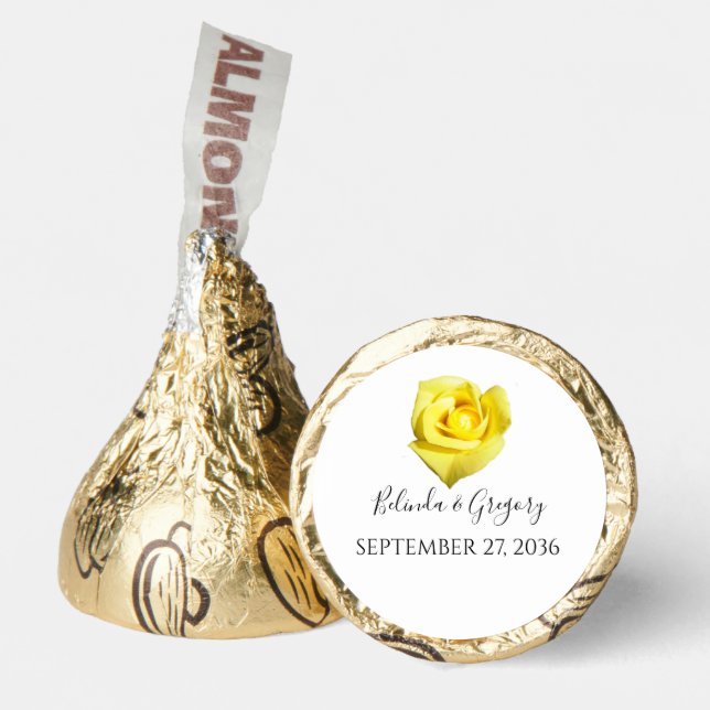 Yellow Roses Wedding  Hershey®'s Kisses® (Front)