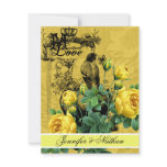 Yellow Roses Wedding RSVP Card