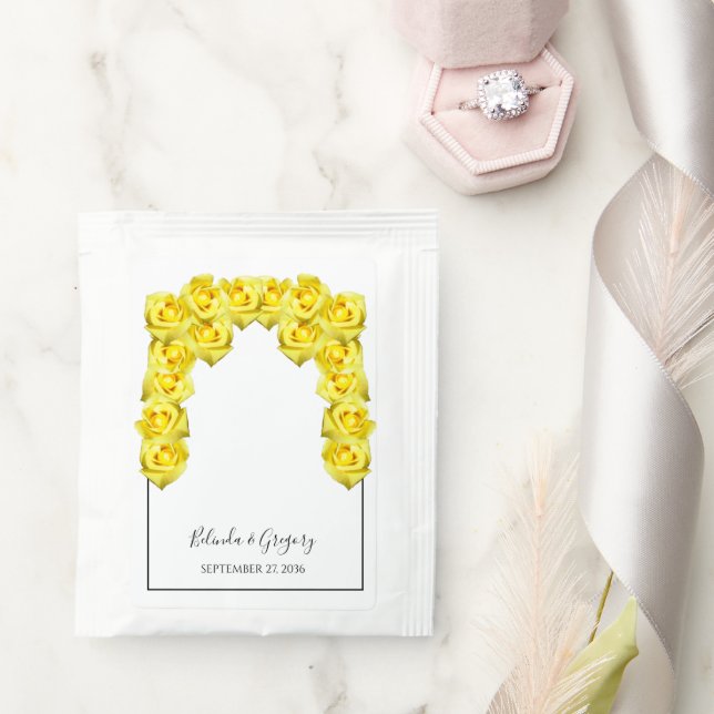 Yellow Roses Wedding  Tea Bag Drink Mix (Wedding)