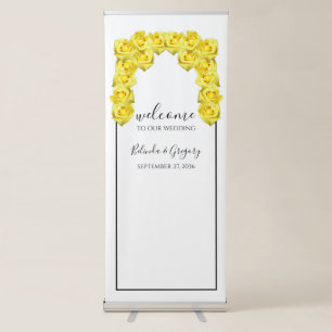 Yellow Roses Wedding Welcome Sign