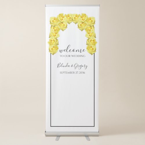 Yellow Roses Wedding Welcome Sign