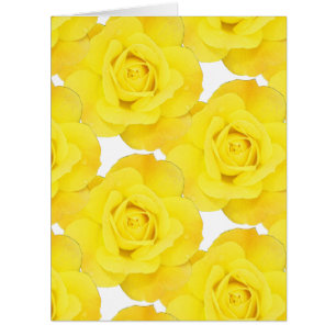Yellow Roses White Gold Floral Flowers Patterns  Cards