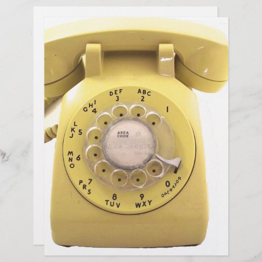 Yellow Rotary Phone (Front/Back)