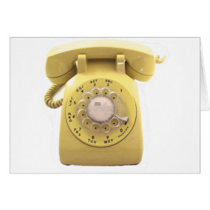 Yellow Rotary Phone Cards