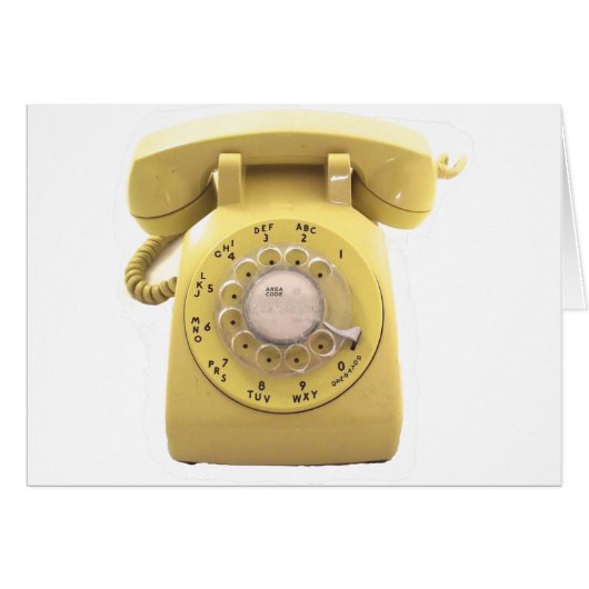 Yellow Rotary Phone Cards (Front Horizontal)