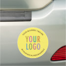 Yellow Round Car Bumper Magnet Custom Company Logo Yellow Round Car Bumper Magnet Custom Company Logo