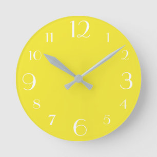 Yellow Round Clock
