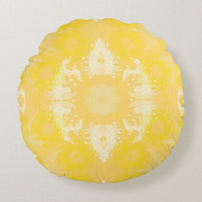 yellow round pillow (Front)