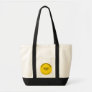 Yellow Round Shape Business Brand on Impulse Tote Bag