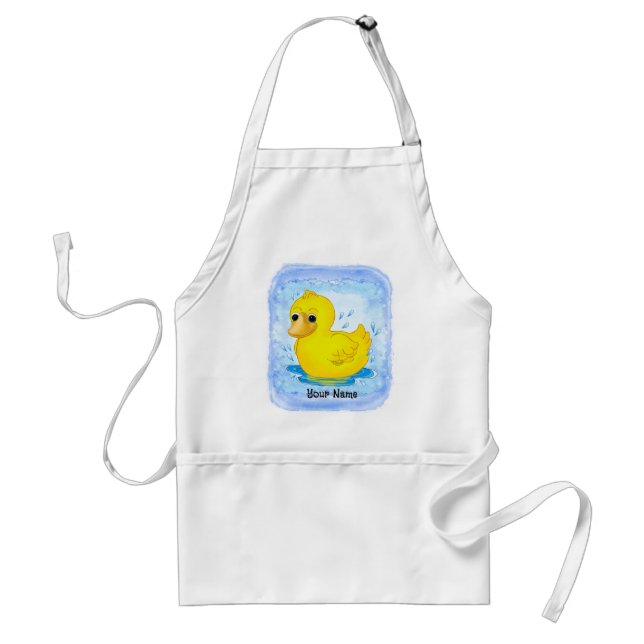 Yellow Rubber Duck Adult Apron (Front)