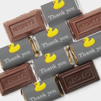 yellow rubber duck - baby shower hershey's miniatures