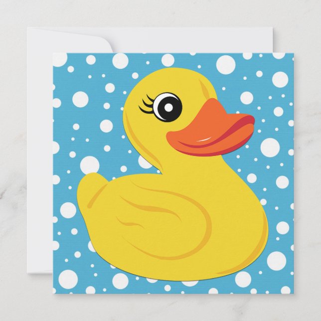 Yellow Rubber Duck Baby Shower Invitation (Front)
