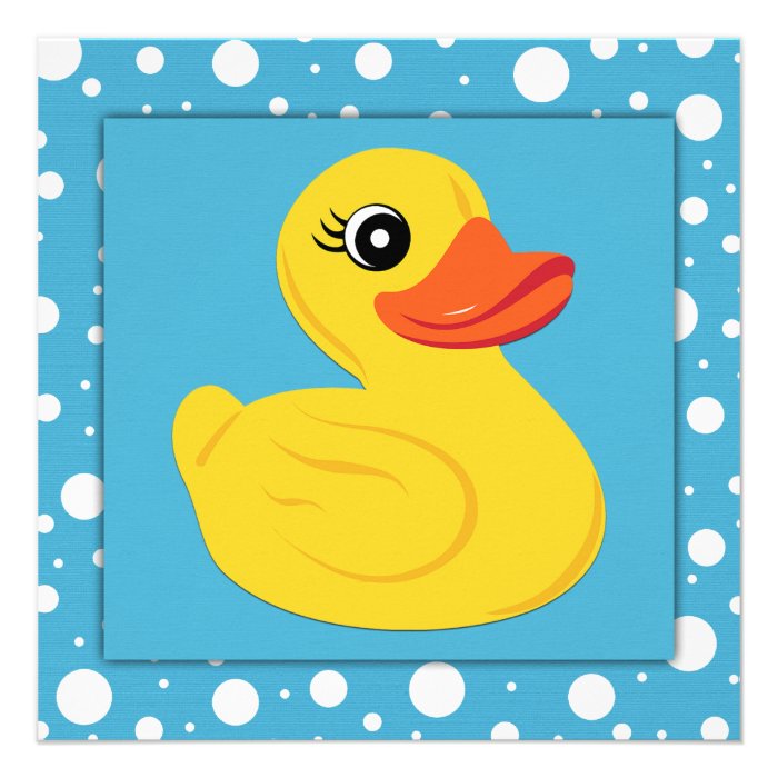 Yellow Rubber Duck Baby Shower Invitations