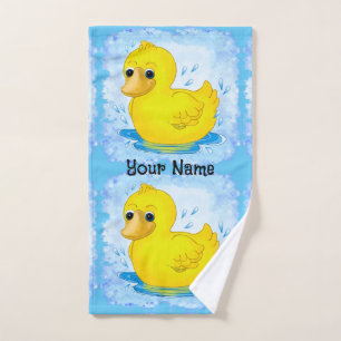 Yellow Rubber Duck Bath Hand Towel