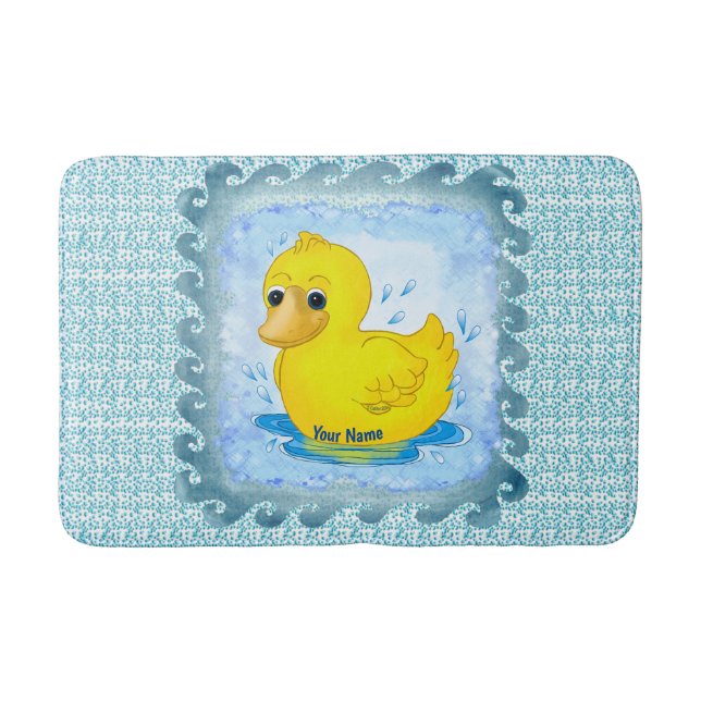 Yellow Rubber Duck bath mat (Front)
