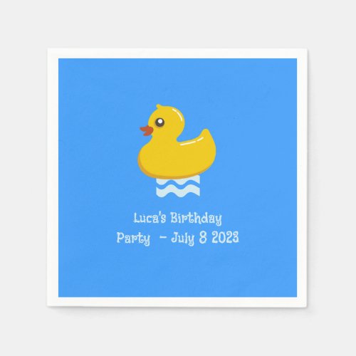 yellow rubber duck  _birthday party napkins