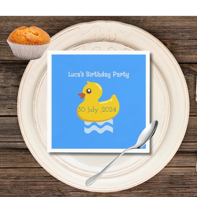 yellow rubber duck birthday party  napkins (Creator Uploaded)