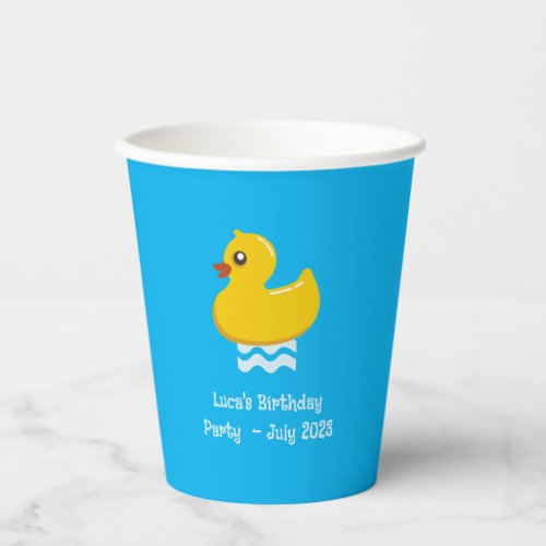 yellow rubber duck _birthday party  paper cups