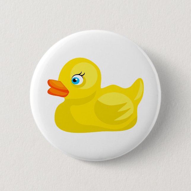 Yellow Rubber Duck Button (Front)