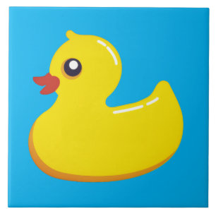 yellow rubber duck ceramic tile