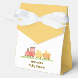 Yellow Rubber Duck Choo Choo Train Baby Shower Favor Boxes