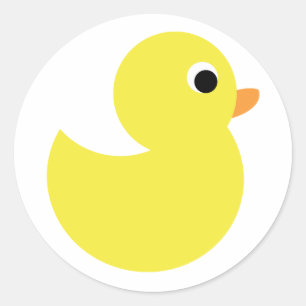 Yellow Rubber Duck Classic Round Sticker