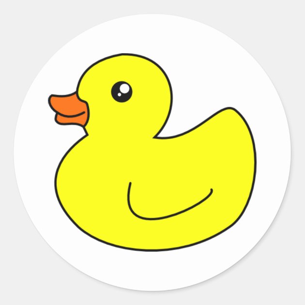 Rubber duck sticker. Уточка из бумаги из ТТ нарисовать.