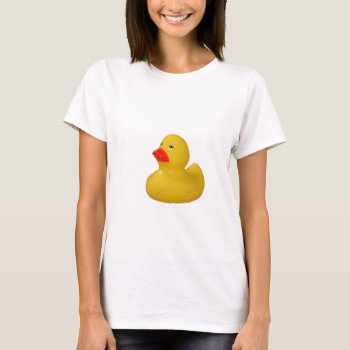 Yellow Rubber Duck Cute Ladies T-shirt  Gift Idea T-shirt by roughcollie at Zazzle