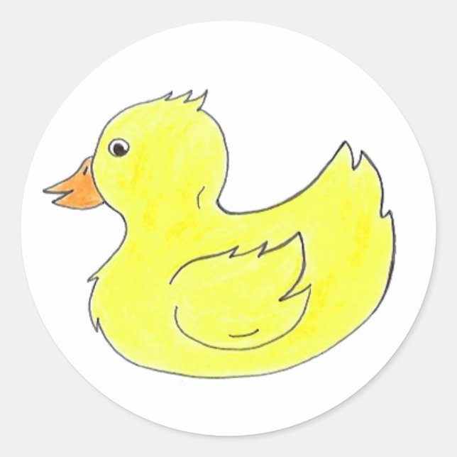 Yellow Rubber Duck Ducky Duckie Ducks Bird Sticker (Front)