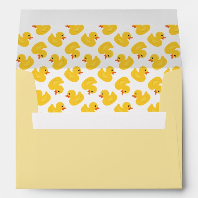 Yellow Rubber Duck Envelope – Gender Neutral Baby  (Back (Bottom))