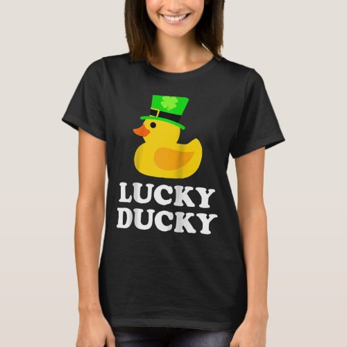 Yellow Rubber Duck Four Leaf C Hat Cool St Patrick T_Shirt