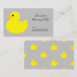 Yellow Rubber Duck How big is mommy's belly Enclosure Card