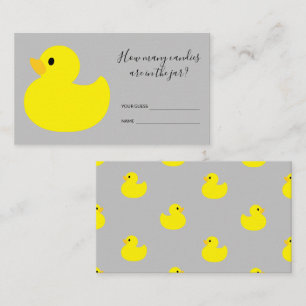 Yellow Rubber Duck How many candies are in the jar Enclosure Card