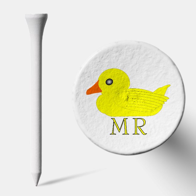 Yellow Rubber Duck Monogrammed Golf Tees (Combo)