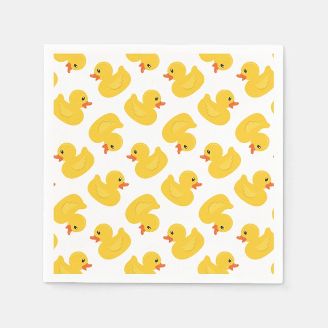 Yellow Rubber Duck Napkins – Baby Shower & Birthda (Front)