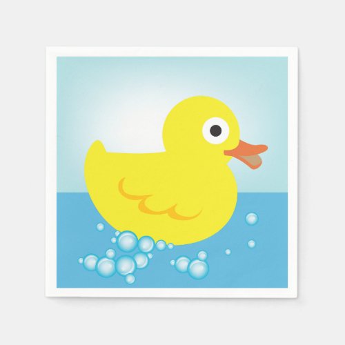 Yellow Rubber Duck Paper Napkins