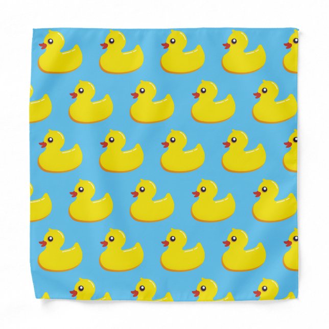 yellow rubber duck pattern  bandana (Front)