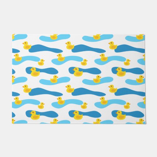Yellow Rubber Duck Pattern Doormat
