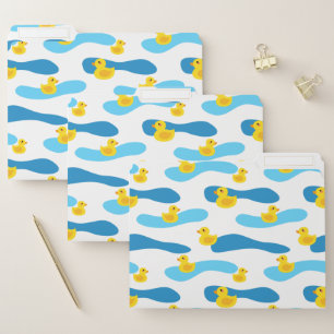 Yellow Rubber Duck Pattern File Folder